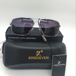 Unisex Kingseven Designer Polarized Silver Grey Sunglasses Great For Driving